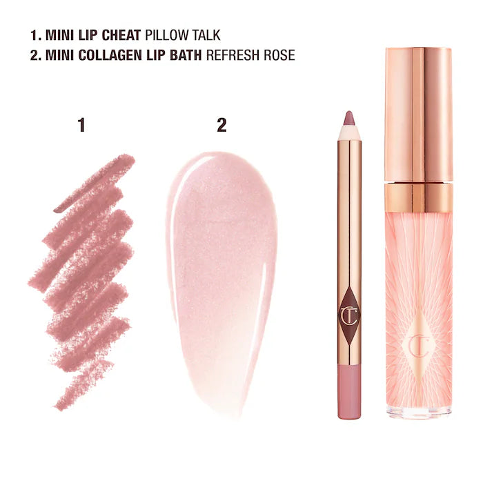 Mini Glossy Pink Lip Gloss + Lip Liner Set - Charrlotte Tilbury